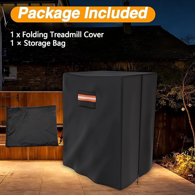 EVRBUL Treadmill Cover Heavy Duty Waterproof Dustproof Running Machine Cover Home Gym Exercise Workout Equipment Protective with Air Vents Reflective Strip Drawstring