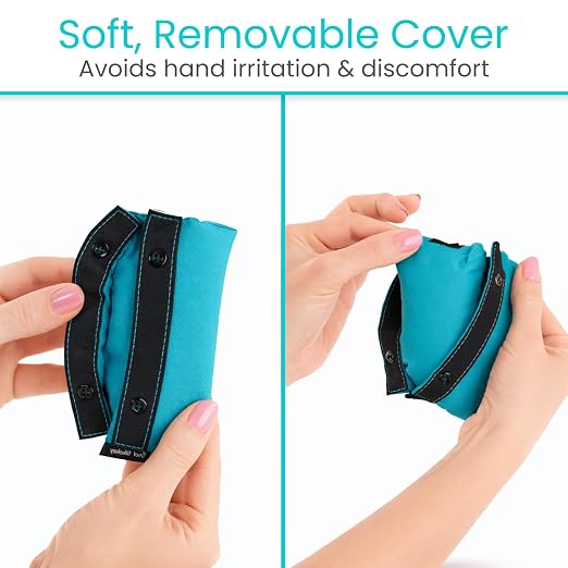 Vive Palm Grip Protector (3 Pack) - Hand and Finger Contracture Cushions - for Arthritis, Skin Breakdown, Exercise Strength - Comfortable Elastic Band Sized for Men and Women - Stroke Patient Rehab