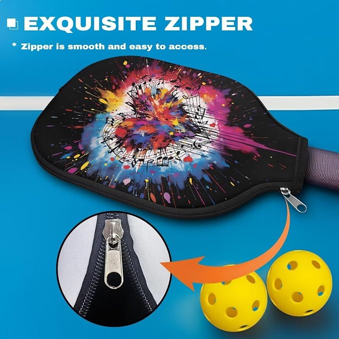 Pickleball Paddle Covers Only for Men and Women Zipper Closure Protection and Decoration