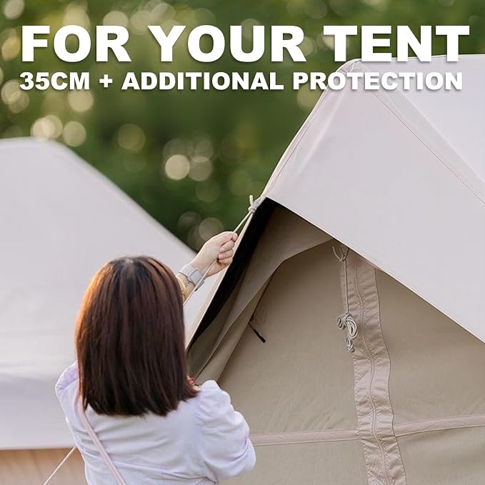 10‘ x 13’ Rain Fly Fits for 6-8 People, 4 Season Waterproof and Ultralight Survival Tent Shelter Awning Sunshade Cloth, Easy Set-Up Camping Tarp Portable for Outdoors, Camping, Hiking, Picnic