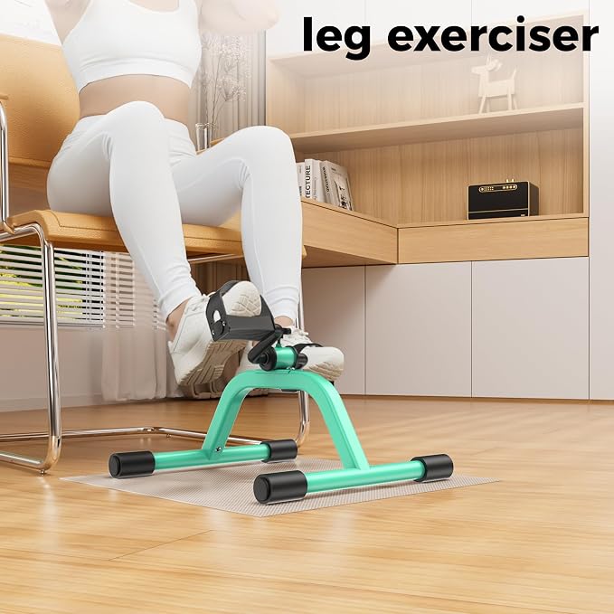 RYGEO Pedal Exerciser Mini Exercise Bike for Leg and Arm Recovery Exercise Lightweight and Portable Floor Bike