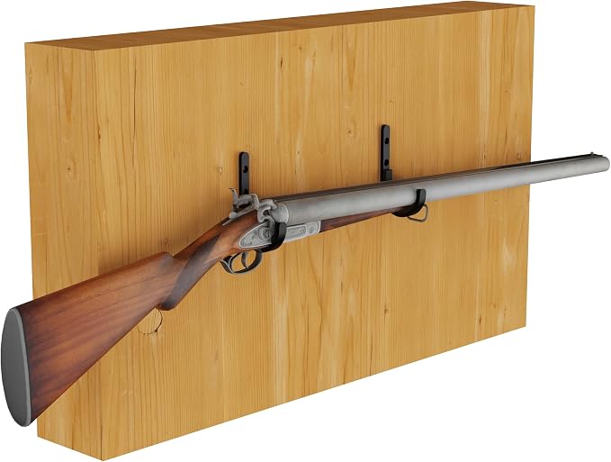 Metal Gun Rack Storage Rifles Shotgun Hooks Wall Mount Hangers for Any Rifles Shotguns Archery Bow with Soft Padding and Heavy Duty Steel…