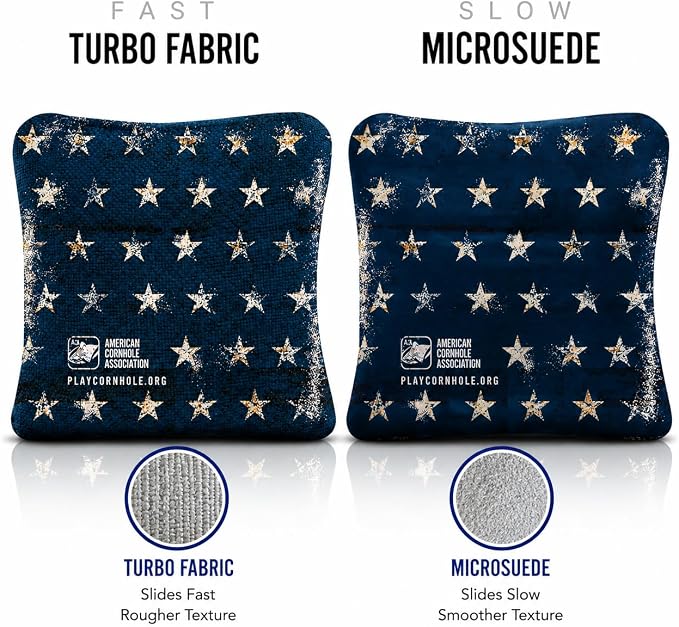 ACA Synergy Pro Professional Cornhole Bags Dual Sided Regulation 6x6 Set of 4 Vintage Flag