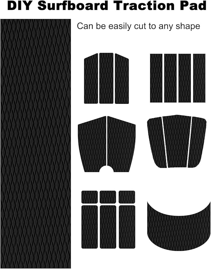 Hjdeck Universal Surfboard Pad EVA Foam Boat Flooring Decking Sheet Self-Adhesive Non-Slip Deck Grip Mat Marine Carpet for Yacht Boat Kayak Decking Golf Cart Fishing Boat RV Surfing Traction Pad