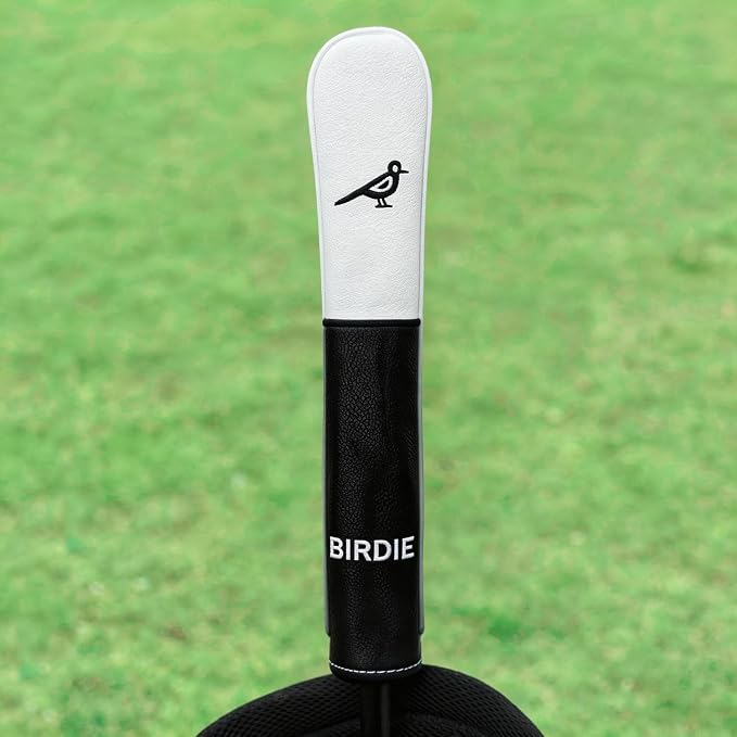 Vesperlux Birdie Golf Headcover Driver Wood Hybrid | Waterproof, Anti-Slip, 3-Pack, Universal Fit, Alignment Stick Cover, Durable, Adjustable Number Dial, Funny Unisex Golf Gift