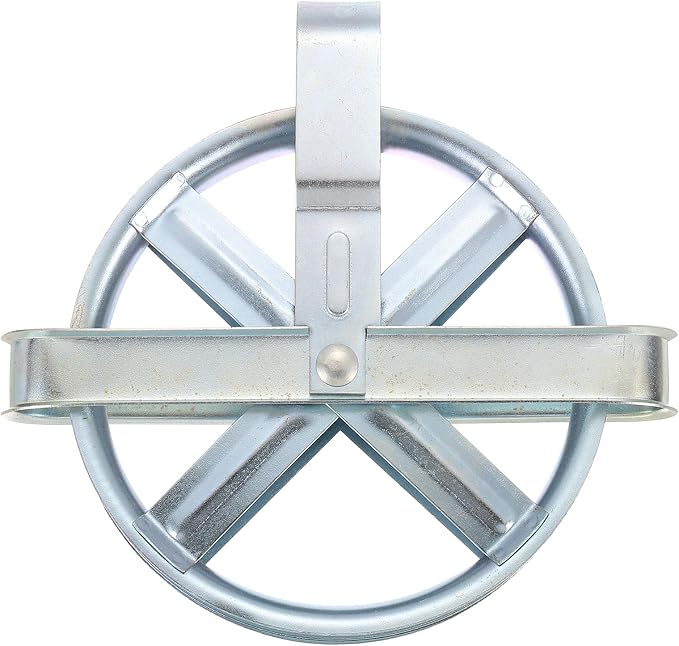 uxcell 5" Clothesline Pulley with Durable Iron Alloy Wheel and Axle, Deep Groove Weather-Resistant Drying Line Pulley for Outdoor Clothes Line, Silver