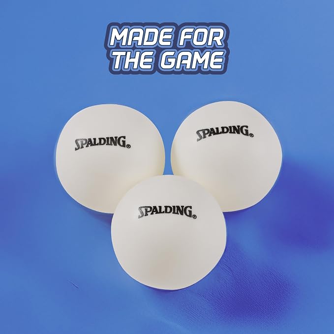 Spalding - Ping Pong Set, Adjustable Table Tennis Net, Rubber Paddles