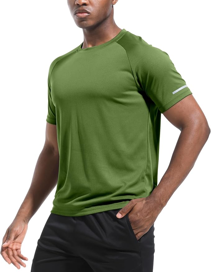 Boyzn 1, 3, 5 or 7 Pack Men's Workout Running Shirts, Dry Fit Moisture Wicking T-Shirt, Gym Athletic Short Sleeve Tee Shirts