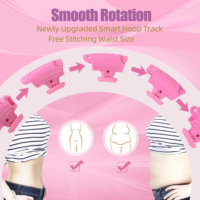 OurStarry 34 Knots Weighted Workout Hoop Plus Size, Smart Waist Exercise Ring for Adults Weight Loss