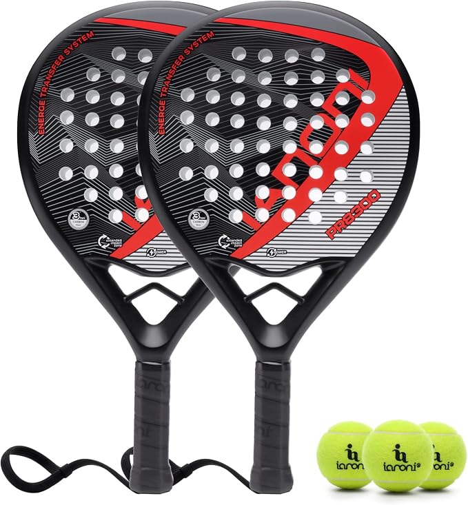 Padel Racket Carbon Fiber Surface with EVA Memory Flex Foam Core Lightweight Padel Racquet