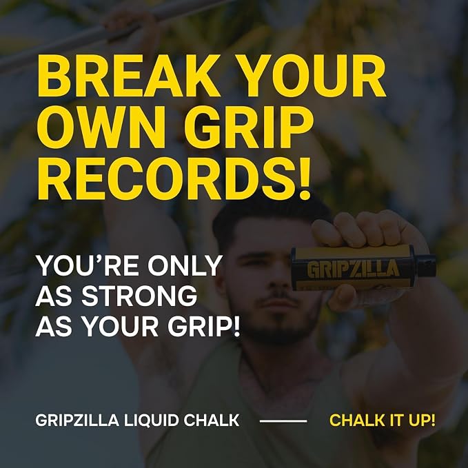 GRIPZILLA Liquid Chalk Kit Gym Chalk for Weight Lifting, Rock Climbing, Pole Grip, Bouldering, Powerlifting, Ball, Gymnastics, Sports, and Workout - Package May Vary