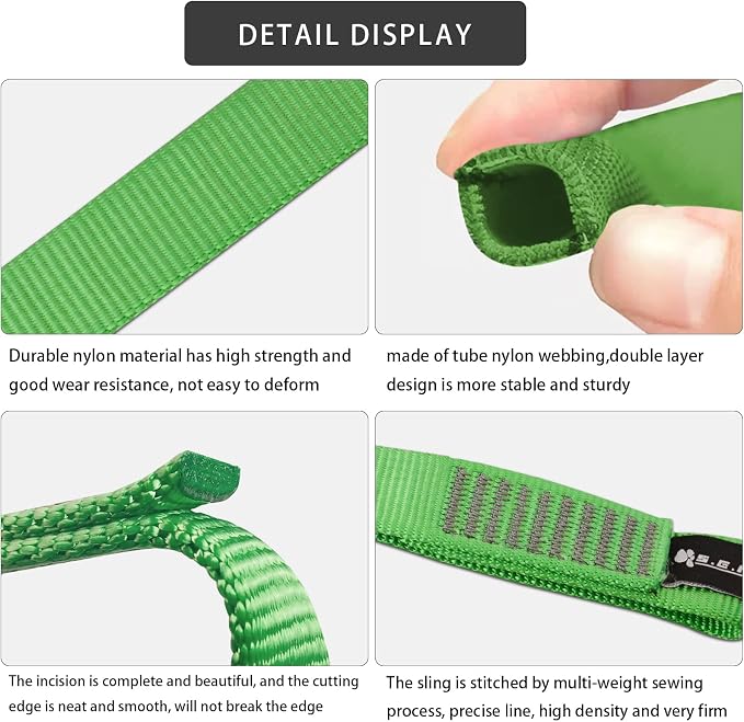 SEPEAK 25mm Nylon Tubular Webbing 1-Inch, 29kN/6520lbs, UIAA Certified Webbing Straps