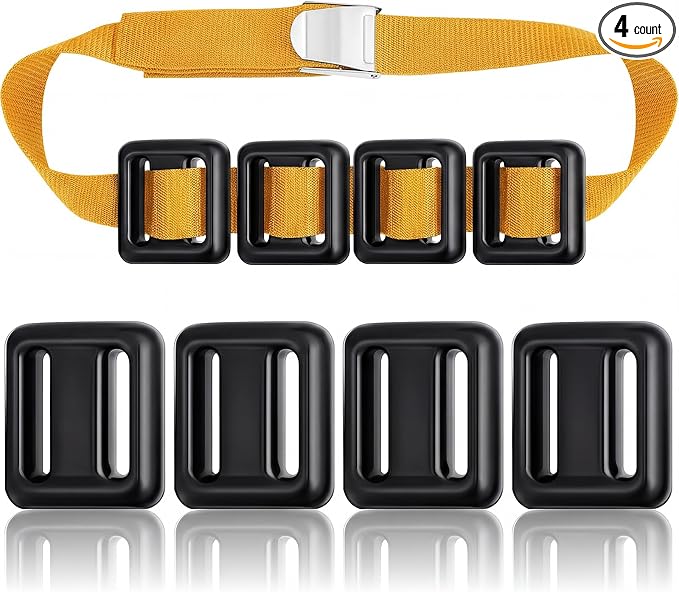Tellegloww 4 Pcs Dive Weights Belt for Scuba Diving Coated Dive Weights Nylon Dive Belt with Metal Quick Release Buckle for Free Diving Spear Fishing