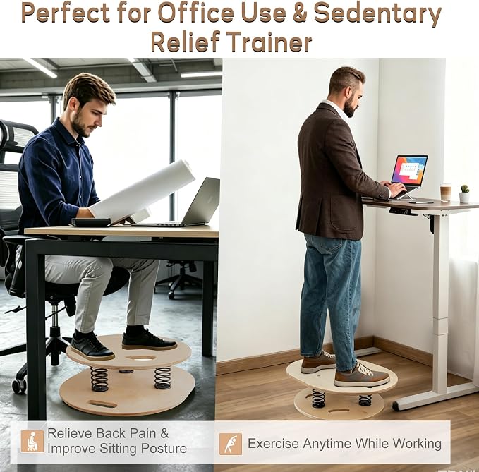 Balance Board & Wobble Board with Spring System, Proprioception Trainer for Physical Therapy, Rehabilitation, Posture & Coordination, Balance Board for Adults, Seniors & Kids