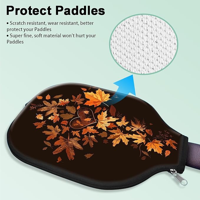 Pickleball Paddle Cover- Premium Water-Resistant Racket Sleeves with Reinforced Zippers, Universal Fit for USAPA Standard Paddles, Extra Padding Protection 6