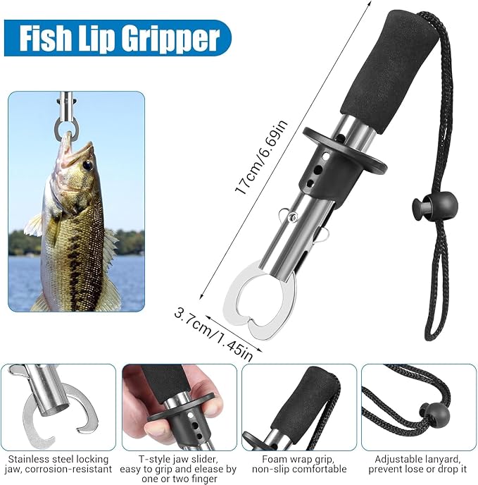 Layers Fishing Tackle Box, 213Pcs Fishing Lures Kit with Small Fishing Tool Kit Containing Weights Scale, Lip Clip, Hook Remover, Fishing Accessories, Fishing Gear for Beginners, Kids, Men, Adults