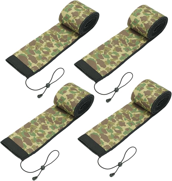 Neoprene Fishing Rod Sleeves,Fishing Rod Socks for Protect Rod | UV Resistance,Puncture Resistant, Protect Casting, Spinning, Trolling Fishing Rods,Fishing Pole Sleeve for Transport, Storage