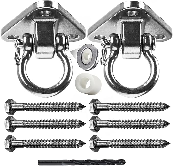 Bearing Swing Hanger Heavy Duty 304 Stainless Steel 1500LB Capacity 180°for Yoga Porch Swing Seat Sandbag, Gym