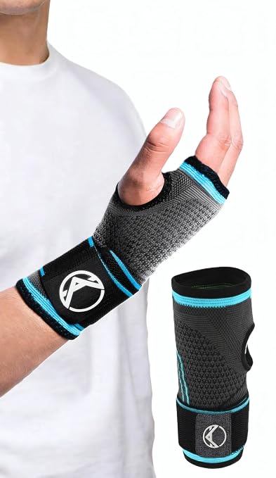 Wrist Brace for Carpal Tunnel Relief – Adjustable Wrist Support & Compression Sleeve for Tendonitis, Arthritis & Pain – One Brace Fits Left or Right Hand, Comfortable Wrist Wrap for Women & Men by Koprez