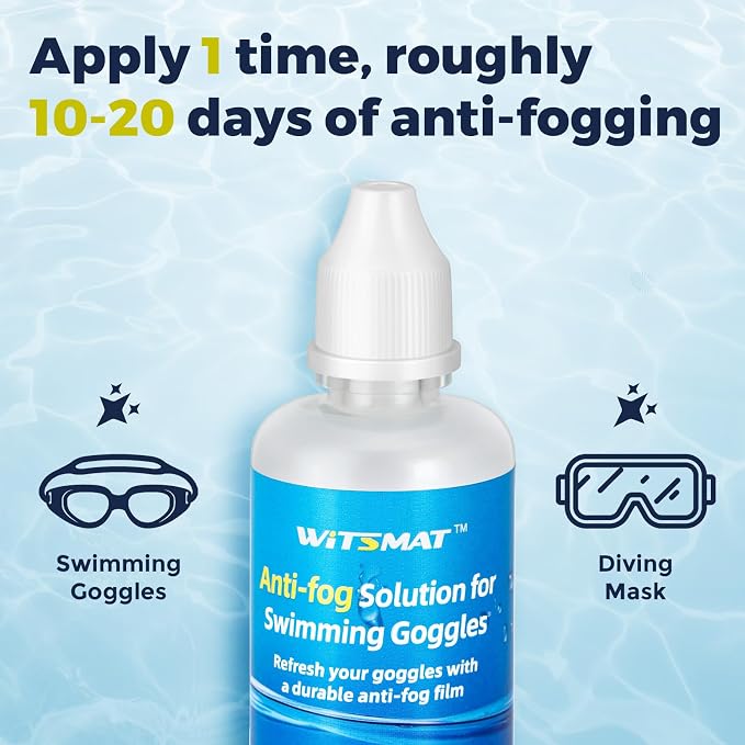 Professional Anti-Fog Spray for Swim Goggles and Scuba Masks – Up to 20-Day Long-Lasting Defogging
