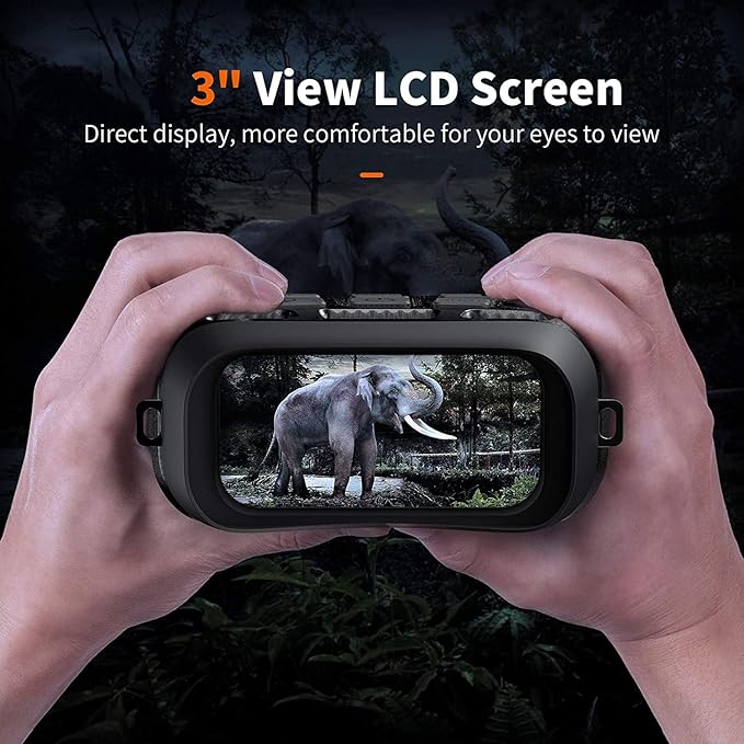 GTHUNDER Night Vision Goggles Binoculars with Remote Monitor on App | Crystal Clear 4K UHD Video & 52MP Full Color Photos on 4" HD Screen |10X Zoom Ideal for Camping Hunting & Wildlife Observation
