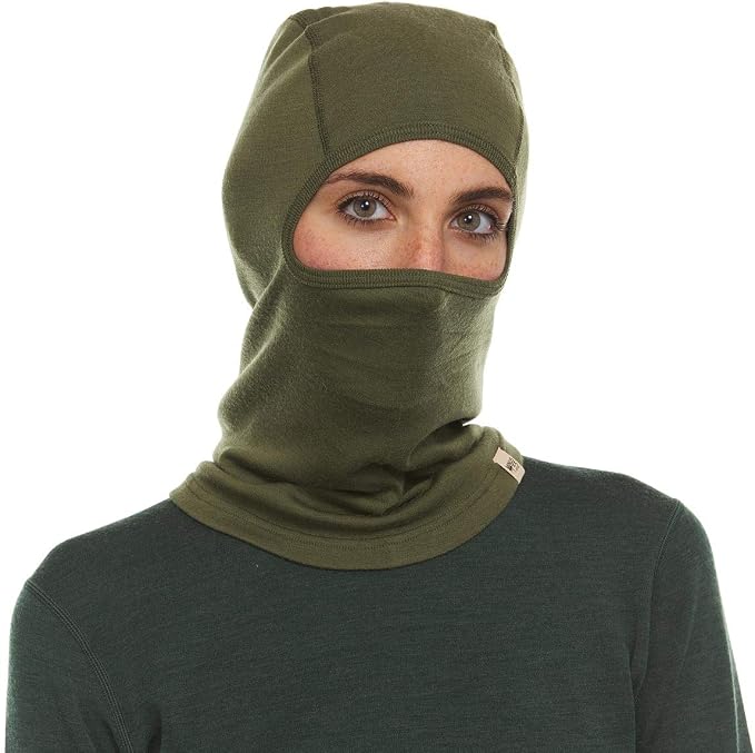 100% Merino Wool Balaclava - Winter Ski Mask - Face Mask - Cold Weather Gear