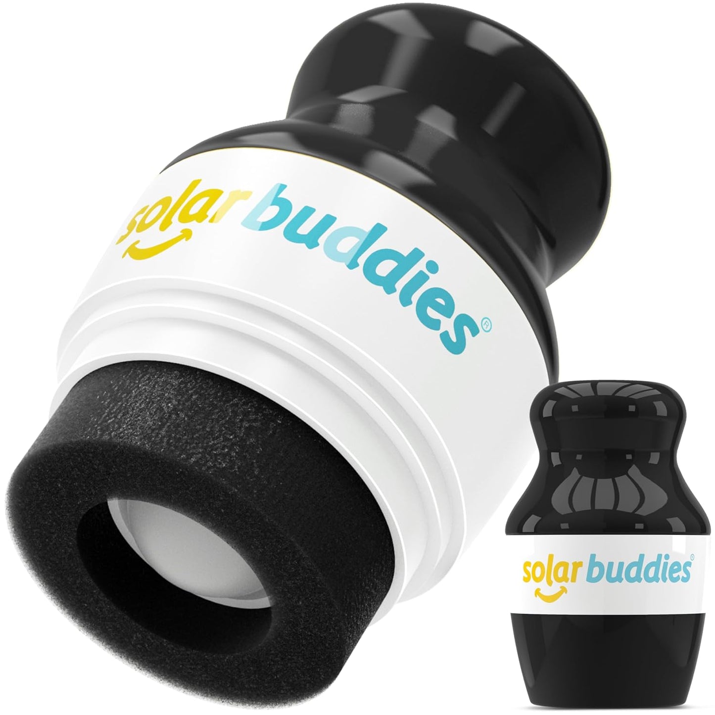 Solar Buddies Sunscreen Applicator - Single Black - Refillable Roll on Sponge Sunscreen, Suncream &amp; Lotion Applicator For Kids, Adults &amp; Families - Holds 3.4fl oz, Perfect Size for Travel