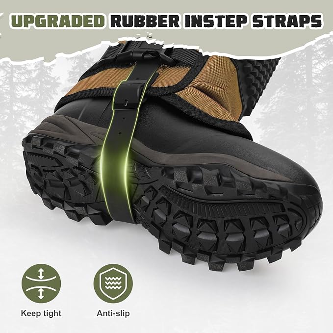 Kalkal Snake Gaiters, 1200D Waterproof Snake Chaps Snake Gaiters for Men Women, Adjustable Snake Bite Protection Snake Guards for Legs Men, Snake Proof Gaiters for Hiking Hunting
