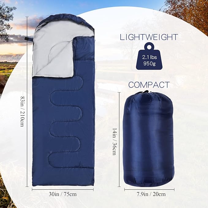 Macarrie 10 Pcs Bulk Sleeping Bags for Adults 0 Degree Waterproof Emergency Sleeping Bags with Compression Sack for Camping Hiking Backpacking Outdoor Activities