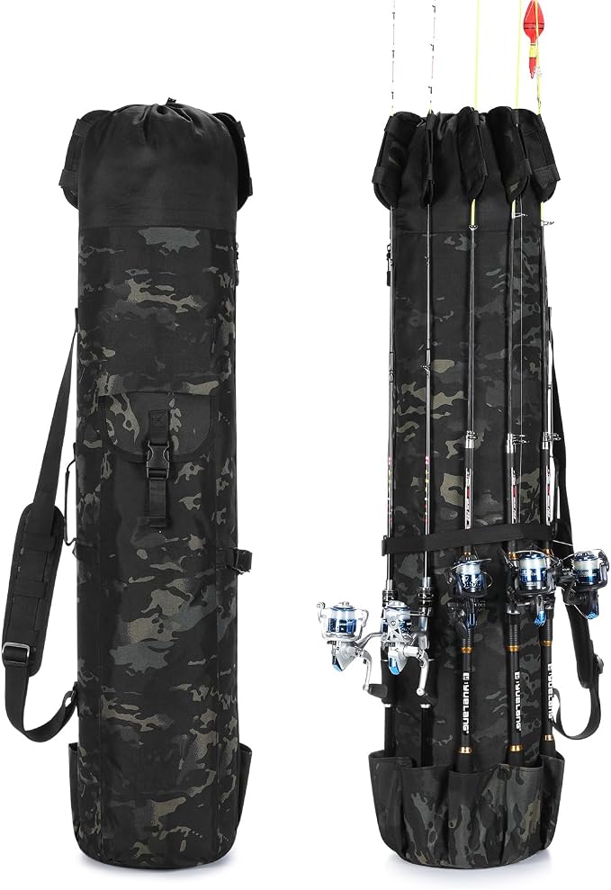 Fishing Pole Bag Rod Case, Folding Fishing Pole Bag Fishing Gear