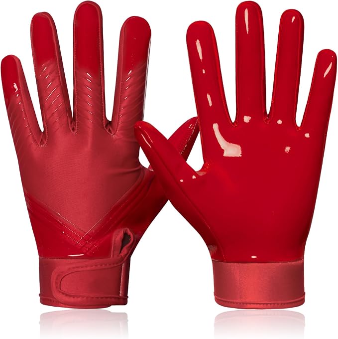 RIGWARL Football Gloves Adult Men, Youth Kids Football Gloves with Super Sticky Grip, Receiver Glove Adult Youth Kids Best Gift for Father‘s Day