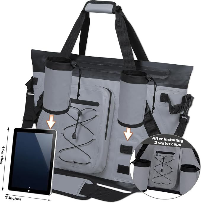 MORXPLOR Insulated Fish Cooler Kill Bag with Flat Bottom-26x18 31x14 40x16 50x18 60x20 70x25 Inches Waterproof Fishing tackle Kill Cooler Bag