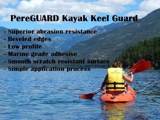Kayak Keel Guard 4" Width Black Kayak Canoe Protective Guard Abrasion Resistance
