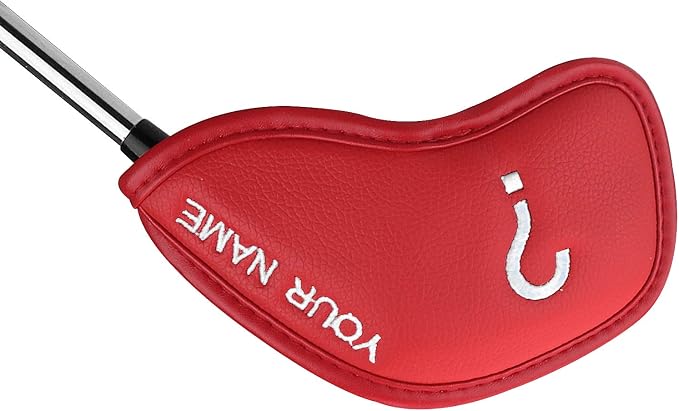 CRAFTSMAN GOLF 12pcs or 1pc Thick Synthetic Leather Golf Iron Head Covers Set Headcover Fit All Brands Callaway Ping Taylormade Cobra Etc. Also Custom Name