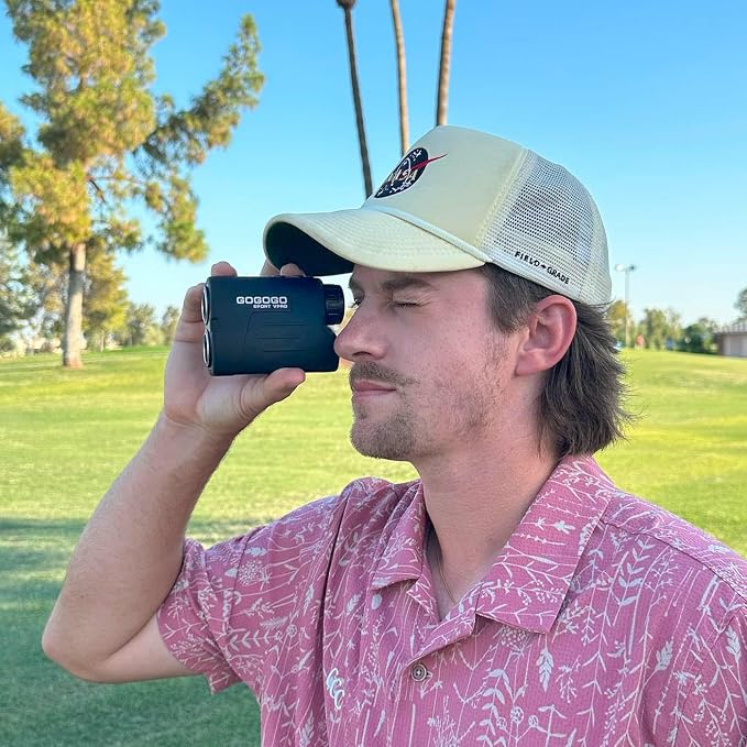 Gogogo Sport Vpro GS03 Laser Golf/Hunting Rangefinder, 1000/1200 Yards Laser Range Finder with 6X Magnification Ultra-Clear View, Lightweight, Slope, Pin-Seeker & Flag-Lock & Vibration