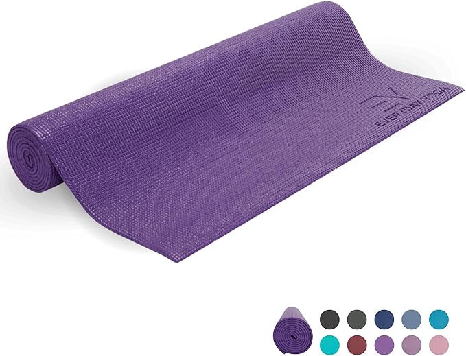 𝗘𝘃𝗲𝗿𝘆𝗱𝗮𝘆 𝗬𝗼𝗴𝗮 Deluxe Mat and Yoga Foam Block Set - Non Slip, Eco Friendly, Anti-Tear, 3mm Thickness for Yoga
