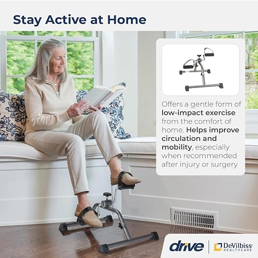 Inspired by Drive 10270KDRSV-1 Pedal Exerciser, Silver Vein Finish