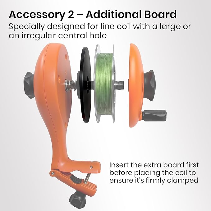 Pristis Upgraded Fishing Line Winder for Thick Spool, Reel Spooler with Tangle Free System, Spool Holder with Tension-Adjusted Design, Anti-Twist Spooling Tool Gear for Baitcasting Casting Spinning