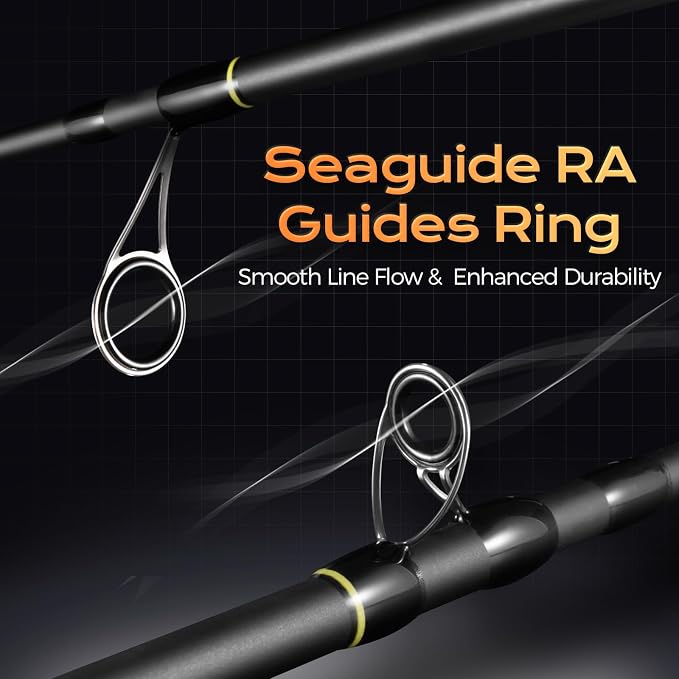 HANDING M1 Travel Fishing Rod 5/6-Piece Travel Spinning & Casting Rod | Travel Bass Fishing Rod Medium/Medium Heavy Power for Largemouth Smallmouth Spotted Bass Walleye Perch and Other Freshwater