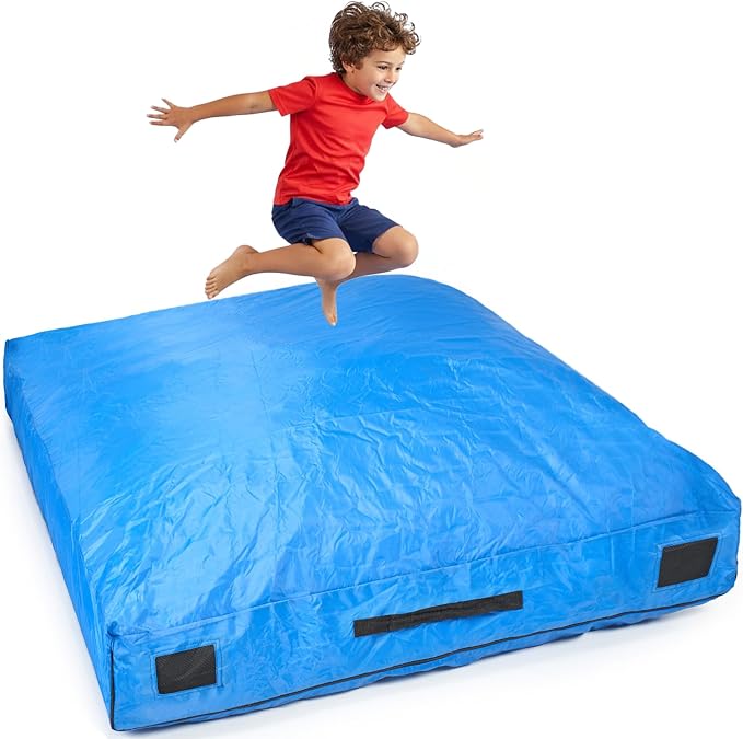 SaferBounce Crash Pad for Kids Sensory | Big 5Ft x 5Ft, 3Ft x 4Ft Or 3Ft x 3Ft | Autism Sensory Crash Mat for Jumping Play | Crashpad | Soft Foam Landing Pad | Giant Mat Pillow | Climbing, Gymnastics