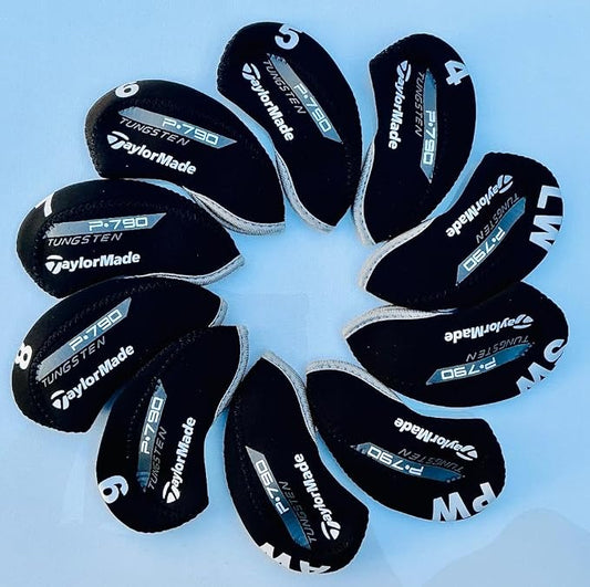 Golf Headcovers that Fit the Taylor Made P790 Irons - Set of 10, 4-AW - RH - Washable Protection Weatherproof