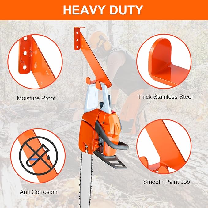 1PCS Weed Eater Hanger & 2PCS Chain Saw Hanger