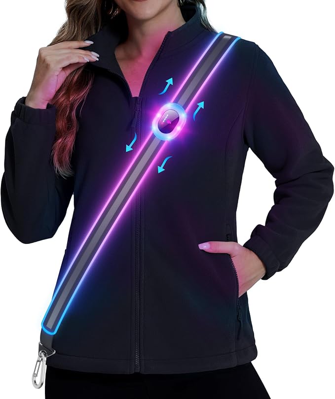 Running Lights for Runners, Reflective Running Vest for Women, Light up Running Vest Gifts for Runners, Walking Safety Gear Led Vest, Night Reflective Running Gear for Walking Dog Cycling Jogging