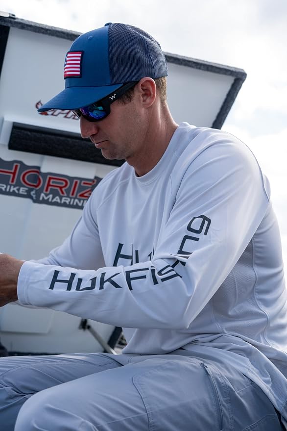 HUK Men's Icon X Long Sleeve Shirt, Performance Fishing Shirt