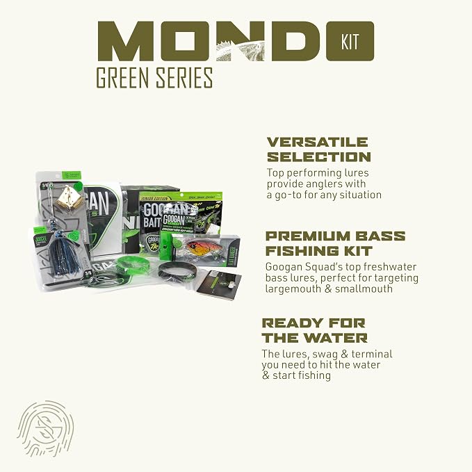 Googan Squad Mondo Kit Bass Fishing Lure Sets for Largemouth & Smallmouth Bass – Includes Premium Tackle & Mystery Box Essentials
