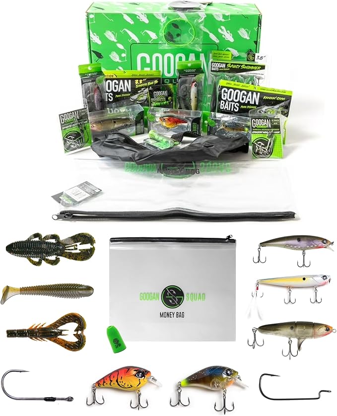 GOOGAN Squad Monster Crate - Ultimate Bass Fishing Lure Kit & Tackle Box