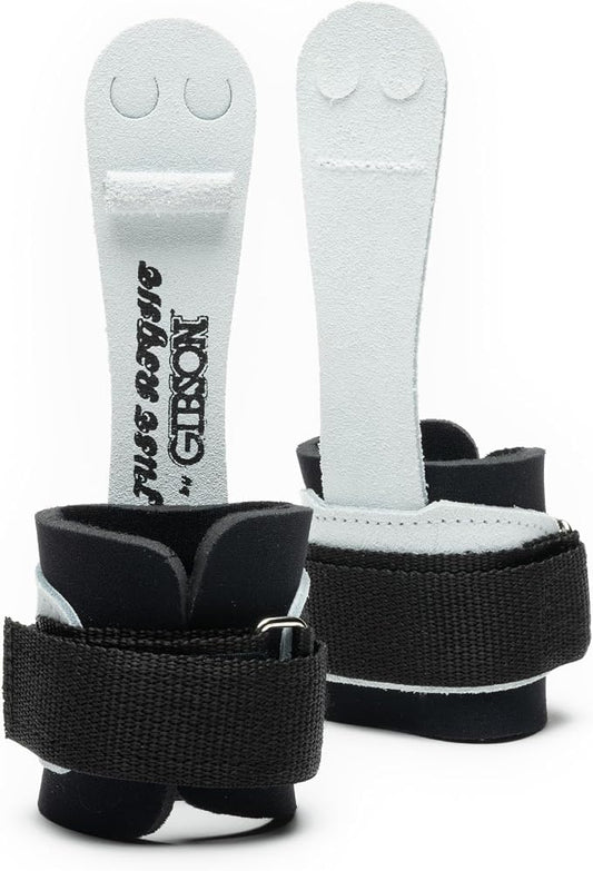 Gibson Athletic Just Right Neo Gymnastic Grips for Women, Leather Grip with Neoprene Wrist Guard, Hook & Loop Closure, Grips for Early Competitor, Gymnastics Grips for Girls - Made in USA