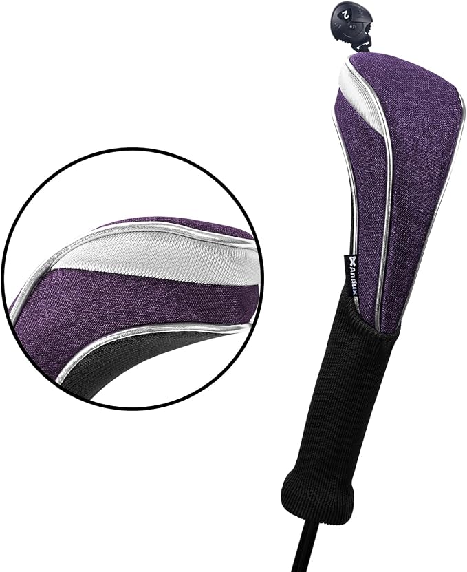Andux 4 Pack Nylon Long Neck Golf Hybrid Club Head Covers with Dial No. Tag CTMT-03