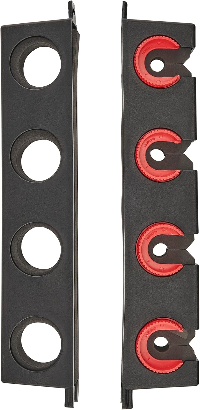 Berkley Twist Lock Fishing Rod Rack, Stores 4 Rods, Black, Soft Foam Grip Pads Protect Rod Finishes, Durable Construction, Easy to Mount with Common Tools