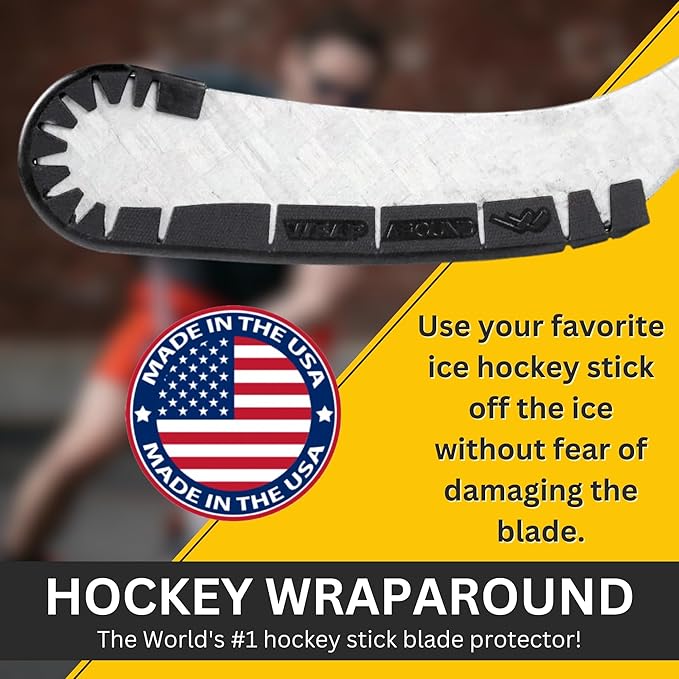Wraparound Hockey Stick Blade Protector for Off Ice Training, Street Hockey – Long Lasting – Cuts to Fit Kids, Intermediate, Senior Sticks – Training Equipment, Accessories, Gear
